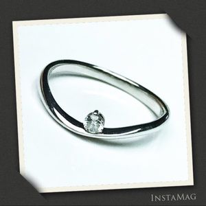 PLATINUM & DIAMOND Wave Ring